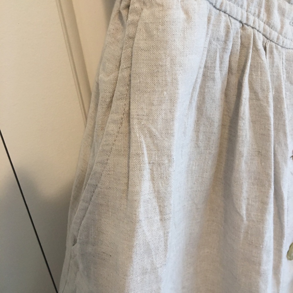 Wilfred Aritzia Adelia buttoned linen dress with front tie knot - Picture 5 of 6